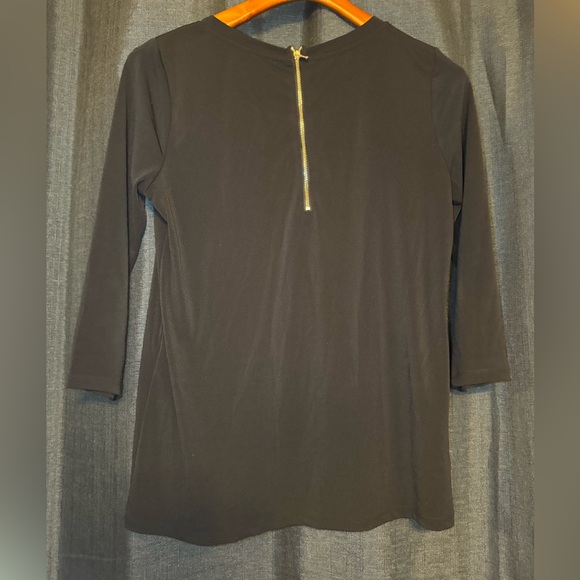 Ann Taylor Classic Navy Blue Long Sleeve Top - Picture 2 of 4